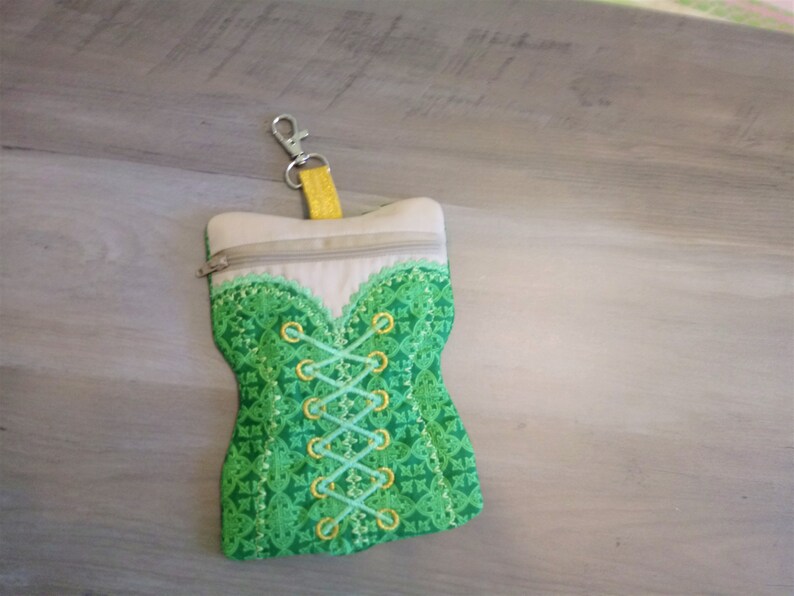 Celtic Pouch Celtic purse Corset zipper pouch Celtic bag Celtic corset bag