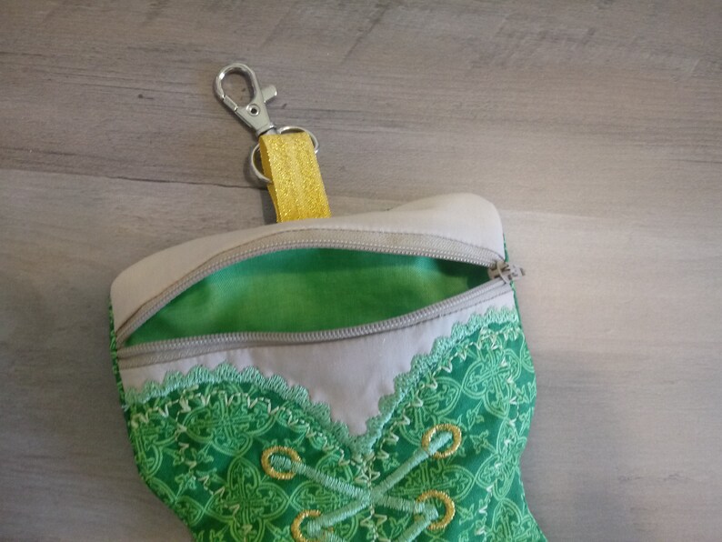 Celtic Pouch Celtic purse Corset zipper pouch Celtic bag Celtic corset bag
