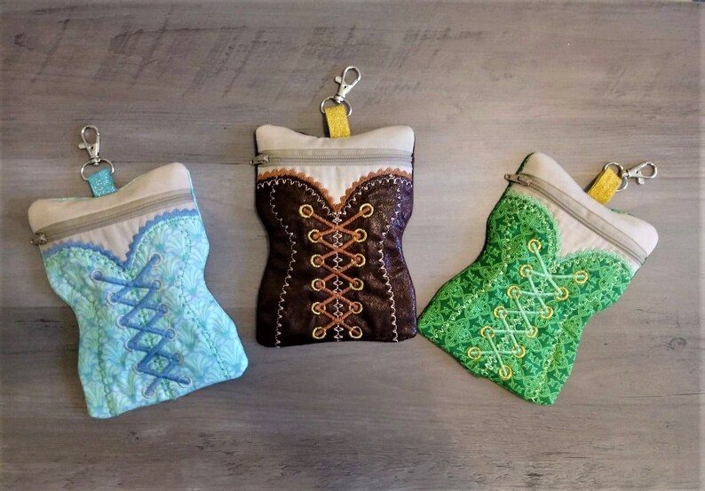 Celtic Pouch Celtic purse Corset zipper pouch Celtic bag Celtic corset bag