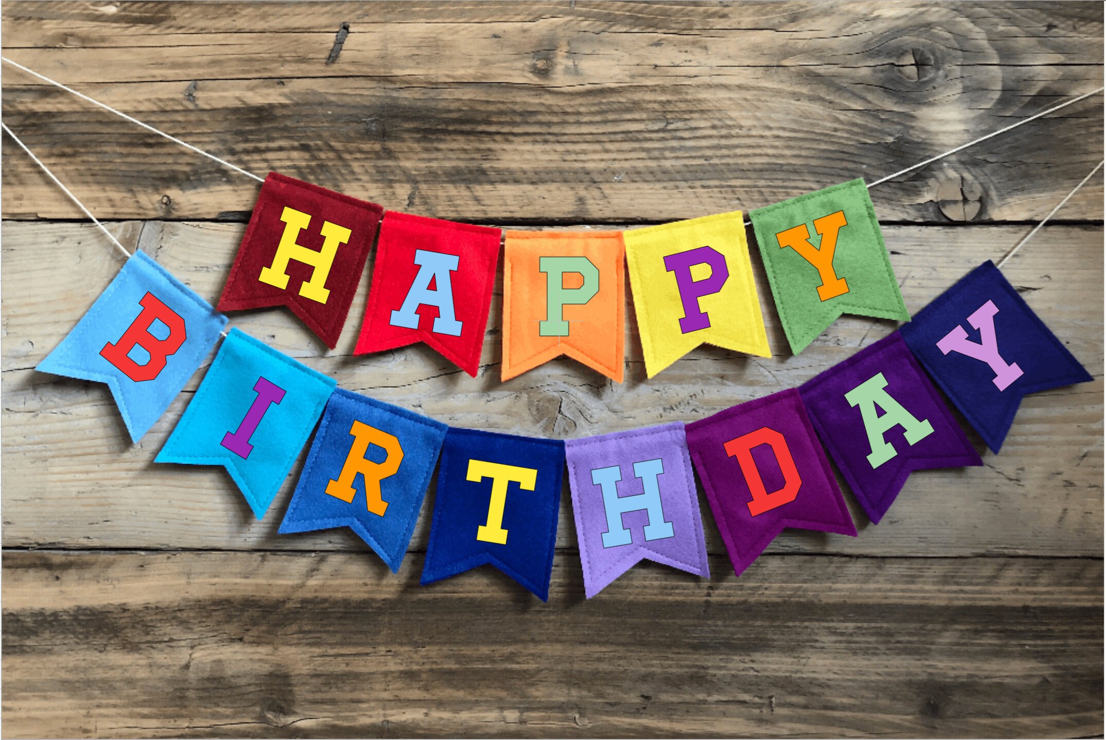 Feliz cumpleaños banner bandera de cumpleaños cumpleaños | Etsy