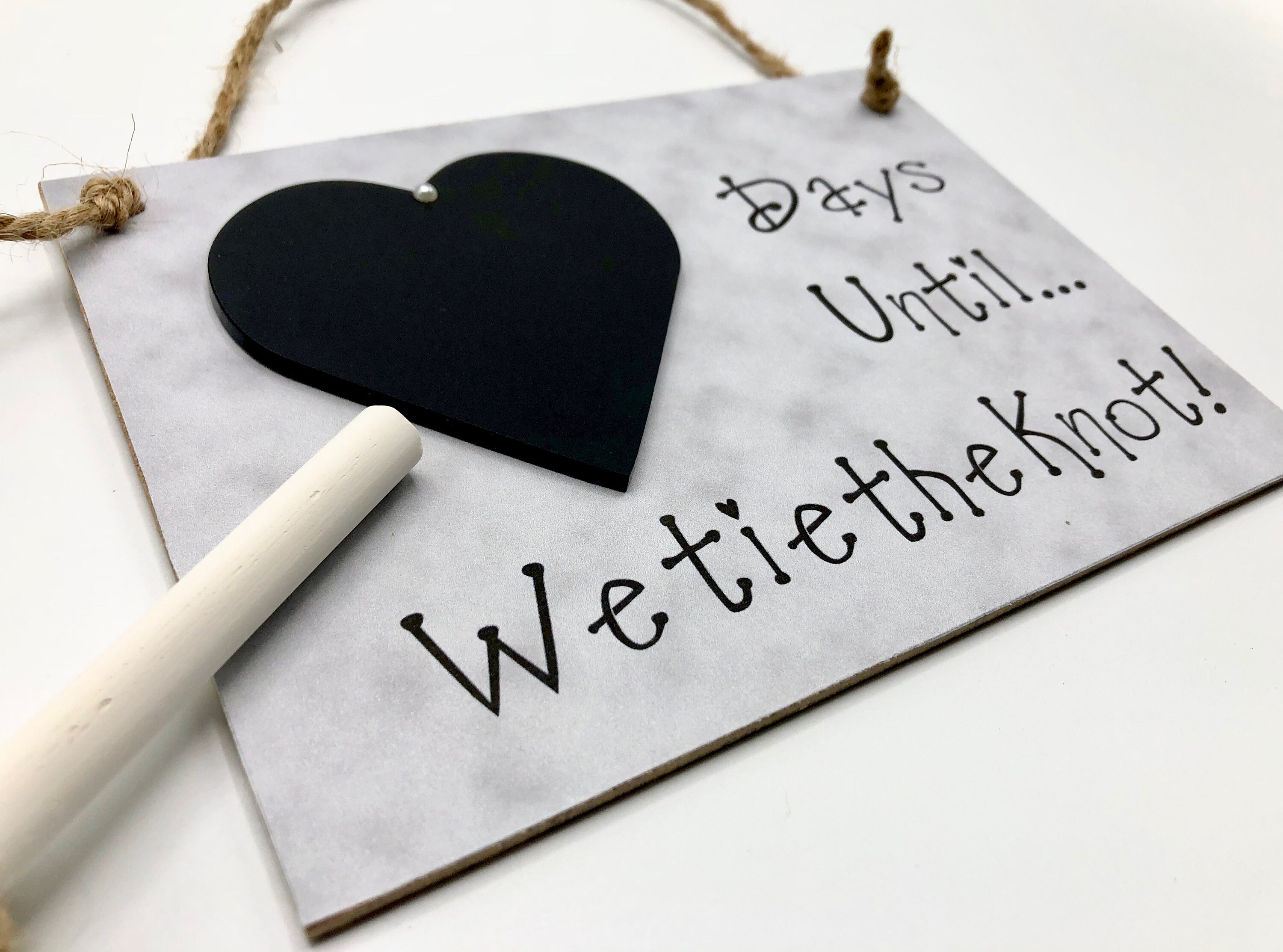 Engagement Gift Idea Wedding Countdown Sign Days | Etsy