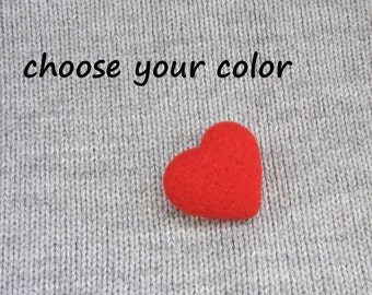 Heart brooch Needle felted heart pin Valentines day gift