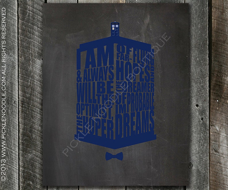 Physician Who Poster - Tardis Printable - Dr. Who - Whovian - TARDIS - Typography - Bow Tie - 8x10 - 12x15 graphic about Tardis Printable called Physician Who Poster - Tardis Printable - Dr. Who - Whovian - TARDIS - Typography - Bow Tie - 8x10 - 12x15