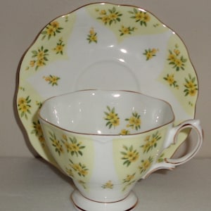 Royal Albert Debutante Series Radiance Cup and Saucer Fine Bone China Made in England Free Standard Shipping in the U.S.