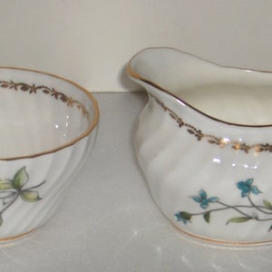 Foley China Periwinkle Cream and Sugar Bone China England  Free Standard Shipping in the U.S.