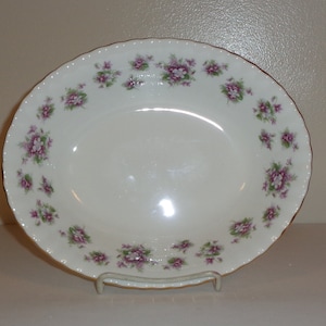 Royal Albert Sweet Violets 9 1/8 inch Serving Bowl Fine Bone China Made in England Free Standard Shipping in the U.S.A.