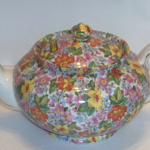 James Sadler Sophie Roses and Other Florals Chintz Teapot Made Etsy