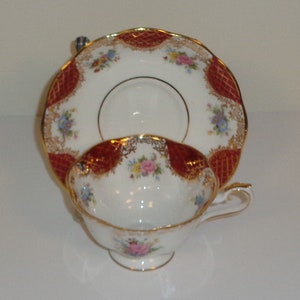 Royal Albert Empress Series Catherine Wide Mouth Cup and Saucer Made in England Free Standard Shipping in the U.S.A.