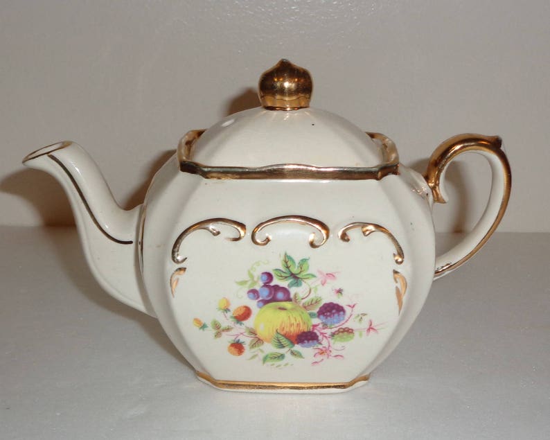 Sadler Small Cube Fruit Teapot Made in England Numbered MI/MM Etsy