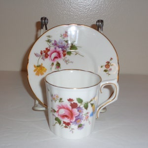 Royal Crown Derby Posies Demitasse Cup and Saucer Fine Bone China Made in England Free Standard Shipping in the U.S.A.
