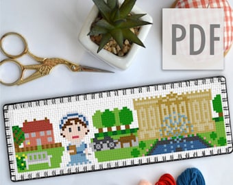 BUY 2 patterns and GET 1 FREE--Author's Houses&Books Bookmark Series: Jane Austen Double Sided Bookmark Cross Stitch Pattern