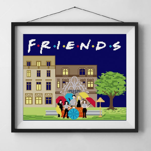 BUY 2 patterns and GET 1 FREE --Friends Crossstitch Pattern inspired by the series