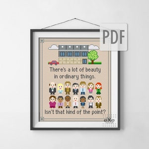 BUY 2 patterns and GET 1 FREE--Dunder Mifflin Crossstitch Pattern inspired by the series