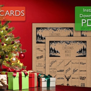 Christmas Movie Bingo Cards Instant Download Printable PDF