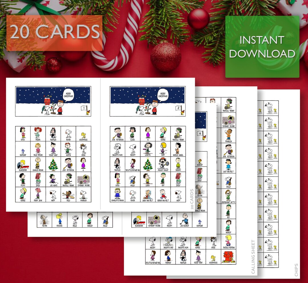 Christmas Bingo Cards for Kids Instant Download Printable PNG PDF - Etsy