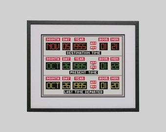 BUY 2 patterns and GET 1 FREE --Back to the Future Delorean Dashboard Crossstitch Pattern