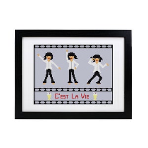 BUY 2 patterns and GET 1 FREE Pulp Fiction Dancing Mia Wallace Crossstitch Pattern image 1