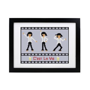 BUY 2 patterns and GET 1 FREE Pulp Fiction Dancing Mia Wallace Crossstitch Pattern image 1