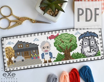 BUY 2 patterns GET 1 FREE-Authors' Houses&Books Bookmark Series: Miyazaki and To-To-Roo DoubleSided Bookmark Cross Stitch Pattern