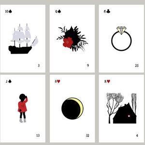 Lenormand Deck in ORIGINAL minimalistic Silhouette Design. Available in Lenormand or NEW Mini size 2 x 2. Choice of back cover design image 1