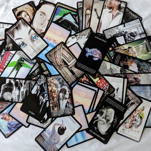 ORIGINAL ORACLE CARDS - 72 Cards. Large & Tarot size, Original Artwork, meanings included on the front of the card. Choice of back cover!