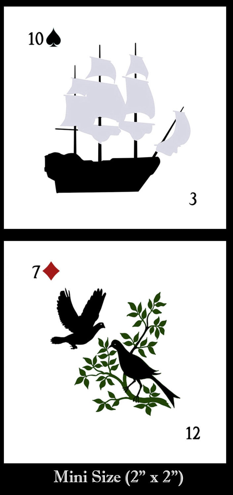Lenormand Deck in ORIGINAL minimalistic Silhouette Design. Available in Lenormand or NEW Mini size 2 x 2. Choice of back cover design image 4