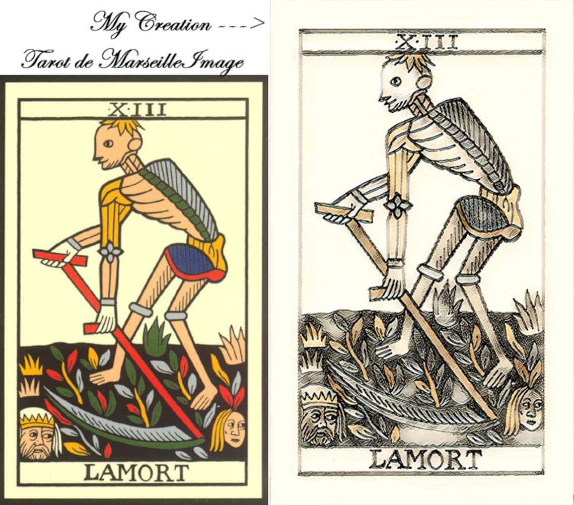 Tarot de Marseille (Vintage 'Distressed' Design)