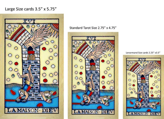 Tarot De Marseille - ORIGINAL COLOURFUL GRUNGE Design of