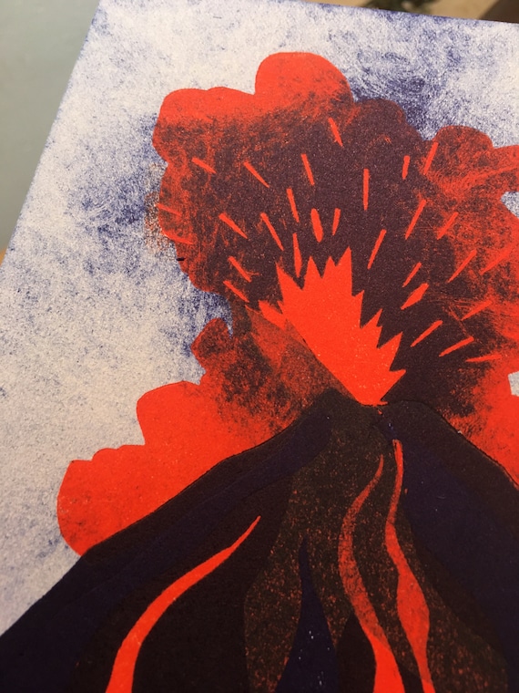 Linocut - Etna