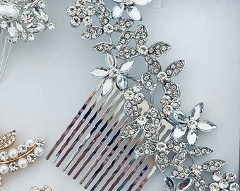 Silver vintage hair comb / bridal hair comb / wedding hair piece / hair comb for bridesmaids / crystal / wedding hair accessories