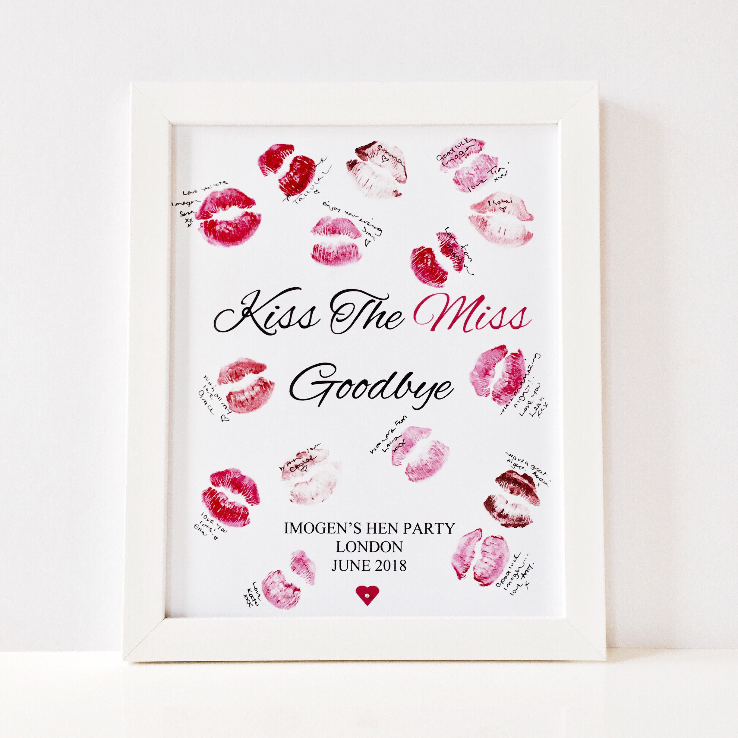 Kiss the miss goodbye, Hen do keepsake, Hens night supplies, Hens nig…