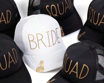Bride Squad Caps: Hen Party Celebration Accessories