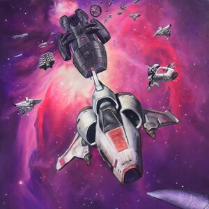 So Say We All ART PRINT, Viper, Cylon, Sci Fi Art, Sci Fi Decor