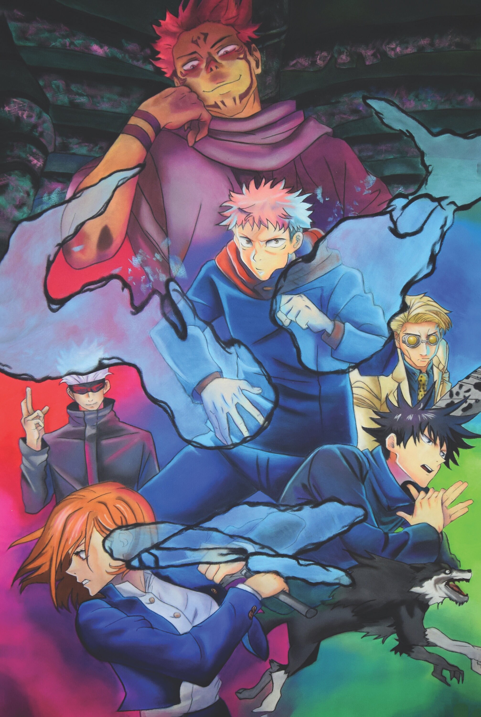 Jujutsu Kaisen- Manga WALL DECOR, PACK OF 18 Manga wall collage kit, Anime  wall poster 6 * 4 inches ( 300 GSM ) Yuji Itadori, Megumi Fushiguro