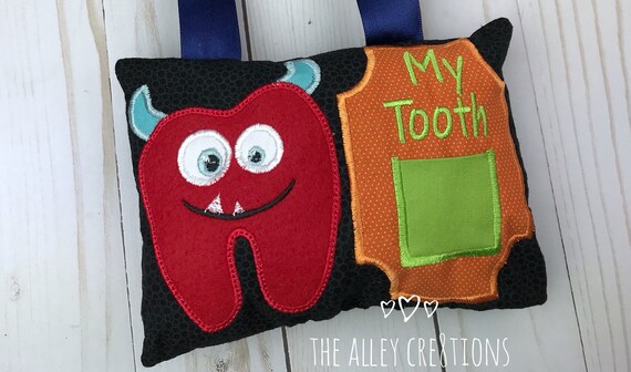 Little Monster Tooth Fairy Pillow Etsy