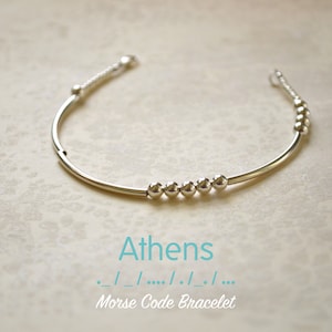 Athens Morse Code Bracelet Sterling Silver Ohio University