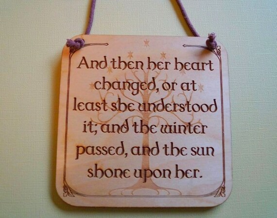 Seigneur Des Anneaux Lotr Citation Eowyn Plaque Etsy