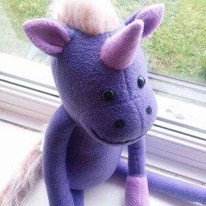 Purple Unicorn Plush Etsy Norway