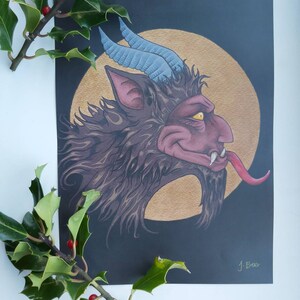 Krampus print. A4 size. Version 1.