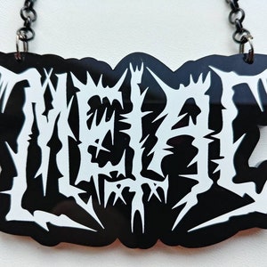 Metal necklace. Black metal, gothic, alternative, goth jewellery.