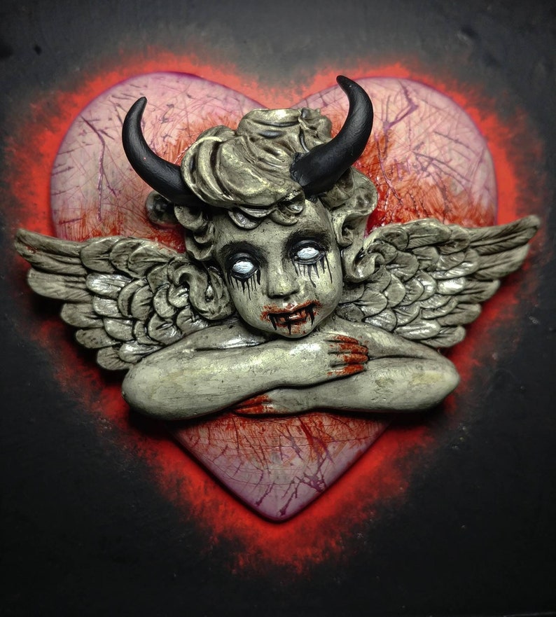 Give me your heart. Perfect gothic Valentine's gift. Etsy