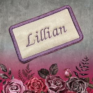 Custom Embroidered Iron-On Rectangle Name Patch