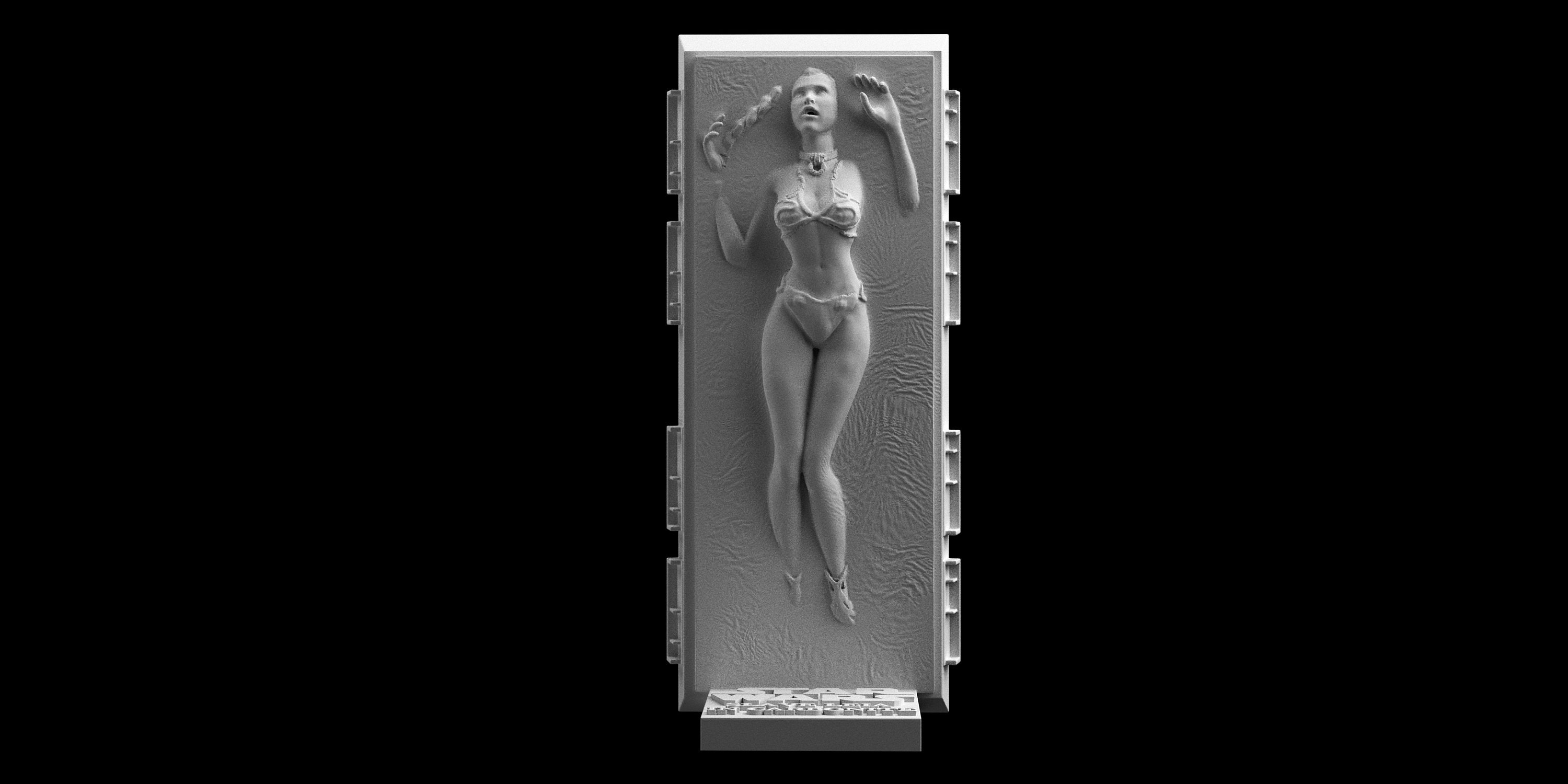 Star Wars Slave Leia in Carbonite Download 3D print model STL Etsy