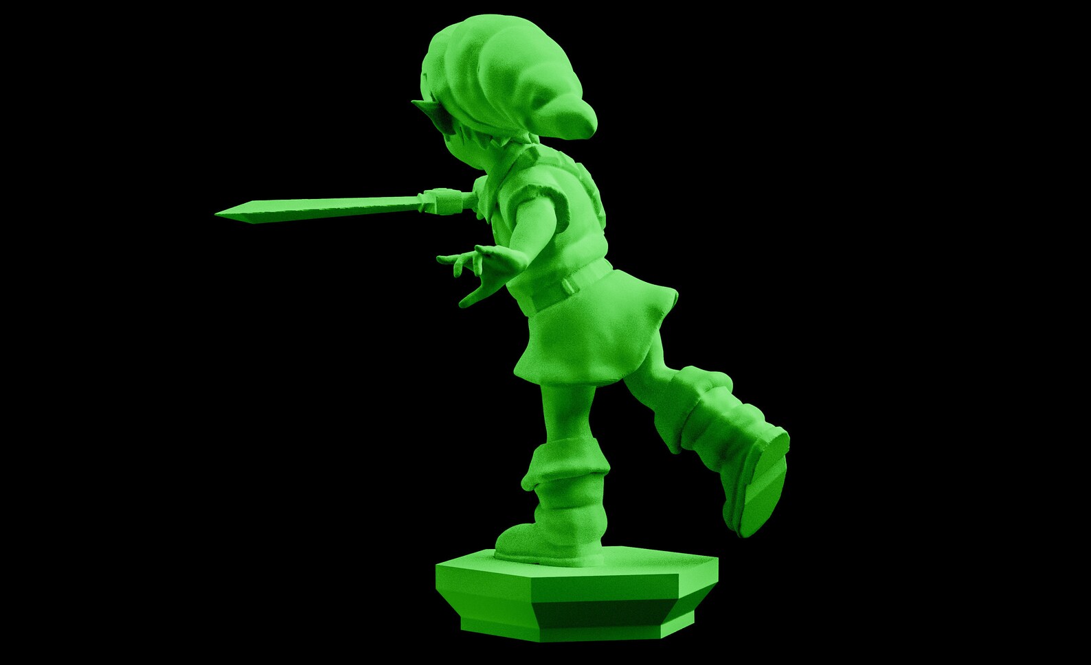Young Link Ocarina of Time Majora's Mask Statue 3D Print Etsy
