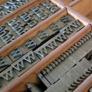 Blocs de lettres typographiques vintage Hamilton 13 mm / Lettres pressées monogramme / Blocs de type journal / Lettres industrielles / Typographie antique
