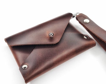 Leather Wristlet Wallet Set Handmade and Personalized - The Langley