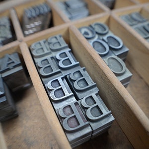 Hamilton Vintage letterpress letter blocks / Monogram press letters / Newspaper type blocks / Industrial letters / Antique letterpress