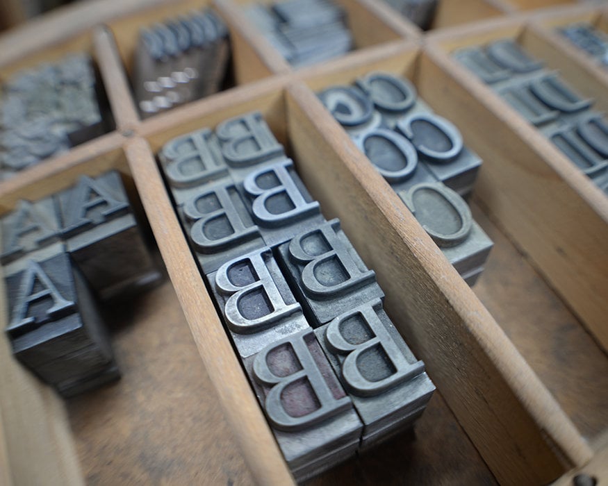 News Print 2mm, Typewriter stamps, steel letters numbers set, Type