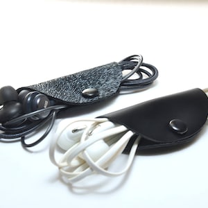 Personalized Handmade Full-Grain Leather Cord Wraps – Organize Your Cables - Cord Organization