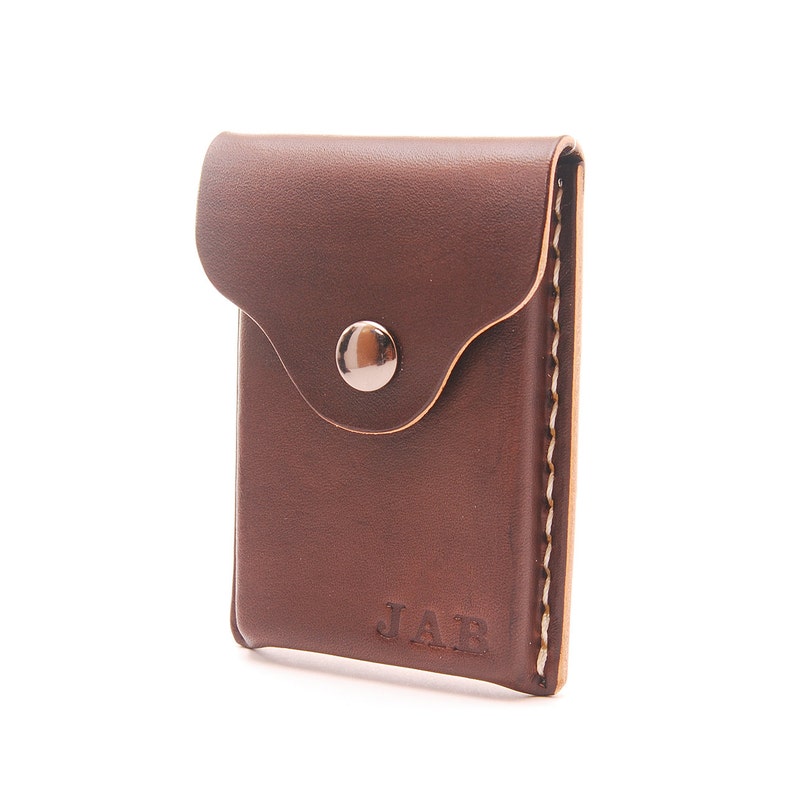personalized handmade leather business card holder card